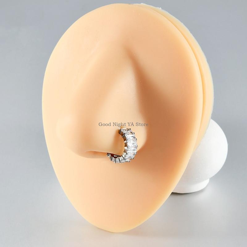 Body Jewelry For Sensitive Skin - 鼻中隔リングクリッカー耳軟骨珠ローブボディピアスジュエリー