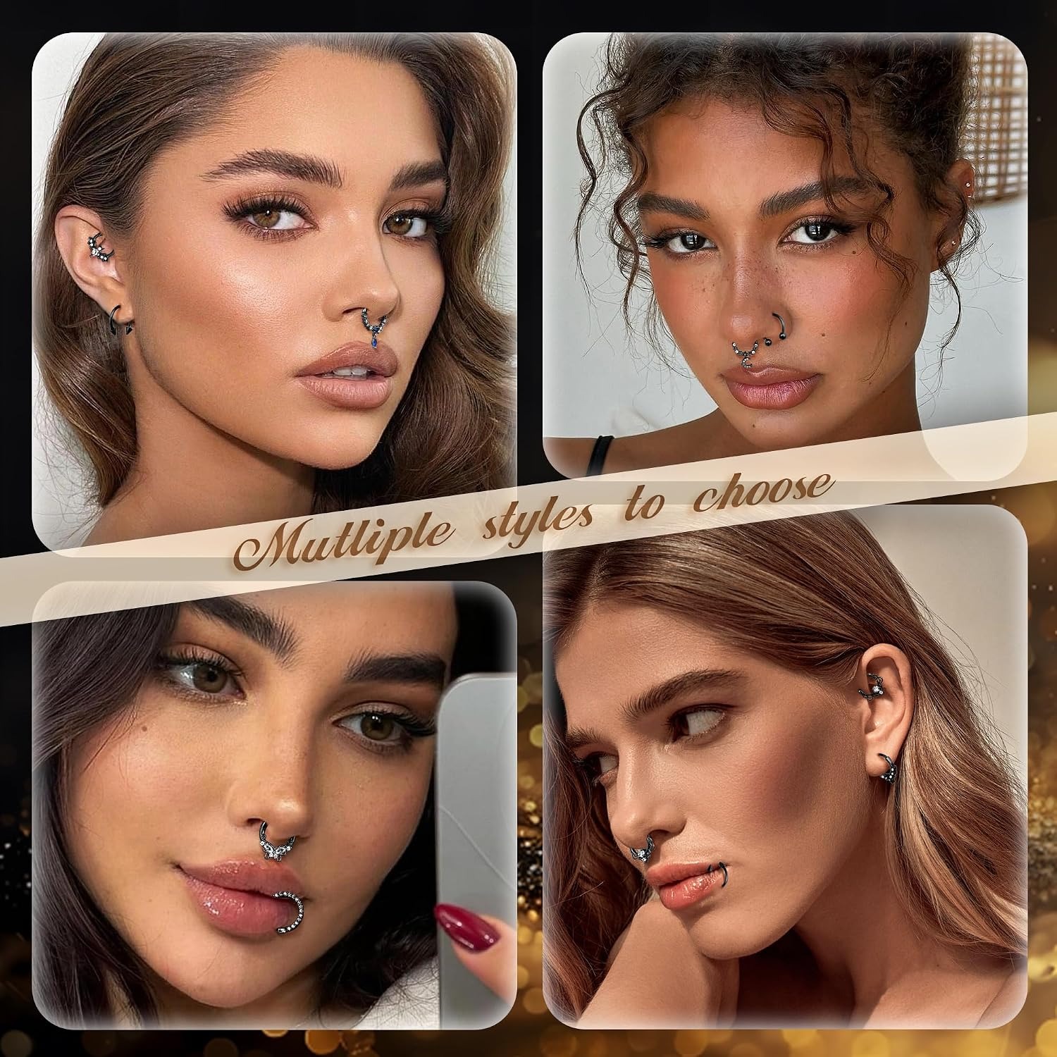 FASACCO セプタムリング セプタムピアス ジュエリー  - Body Jewelry For Sensitive Skin のレビューと価格