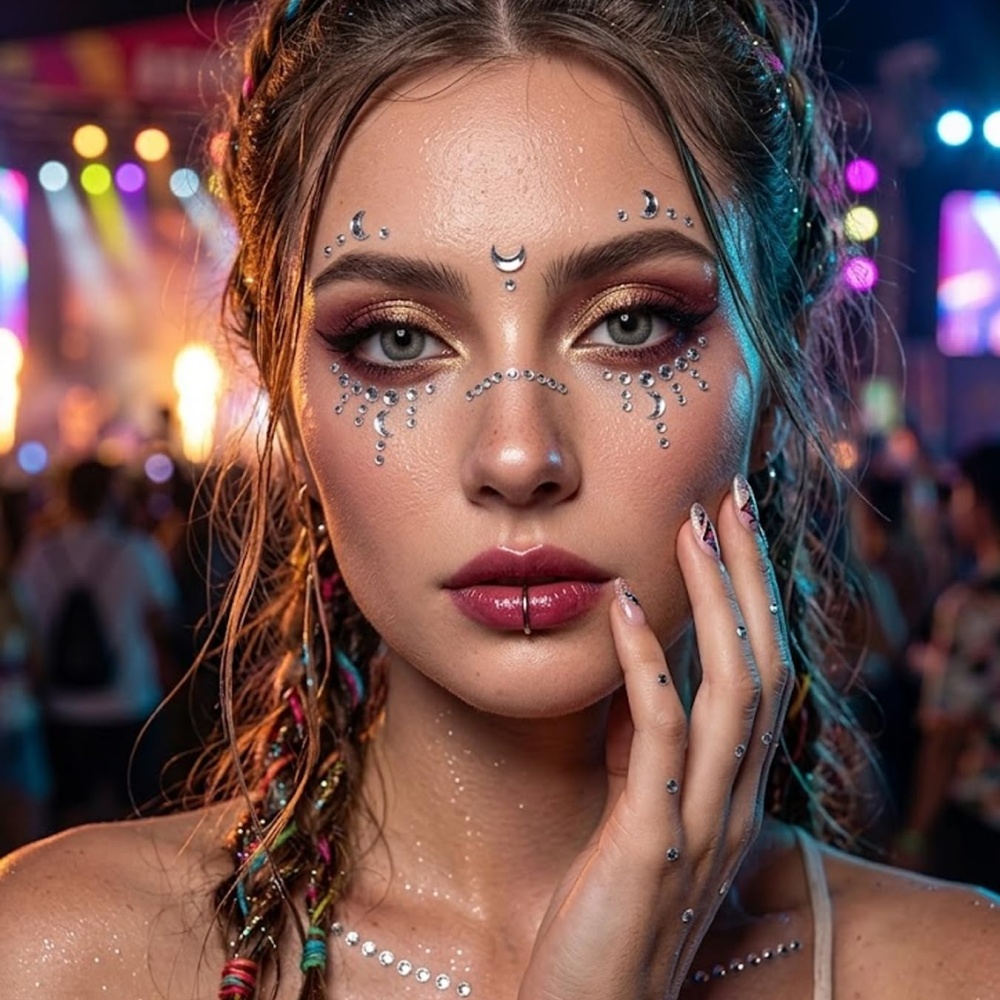 偽穿孔ボール貼り鼻釘偽眉毛唇カフメデューサリップ釘粘着星面宝 - Body Jewelry Eyebrow のレビューと価格