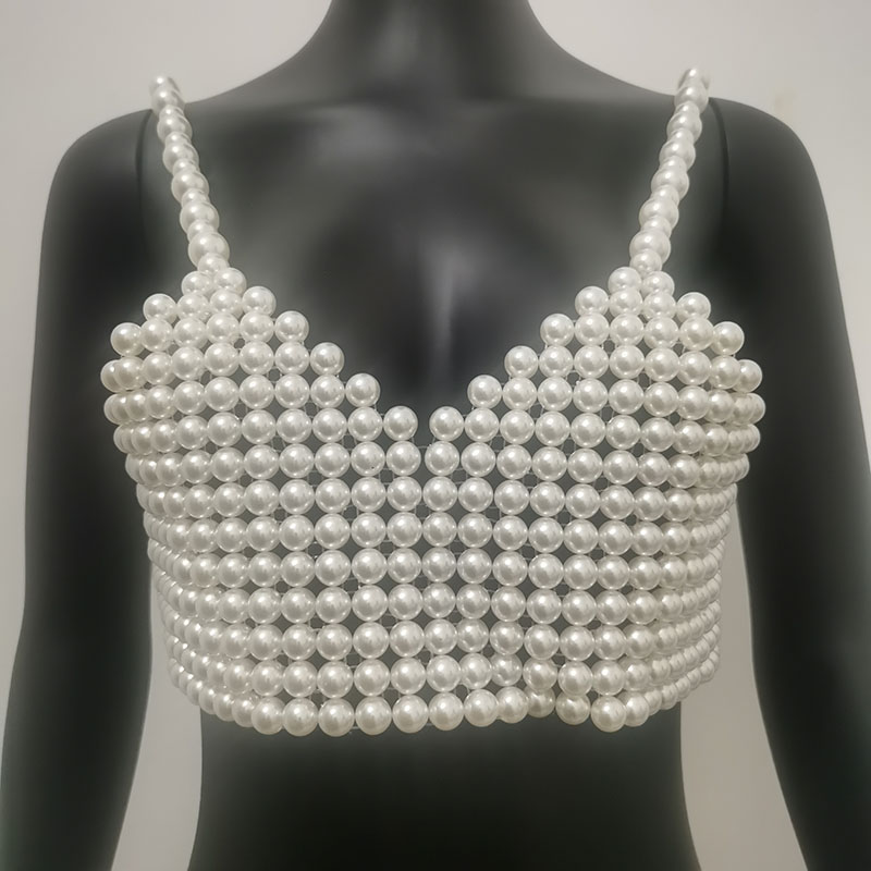 女性のためのビーズの刺繍が施された手作りのベスト,エレガント - Body Jewelry Vest のレビューと価格