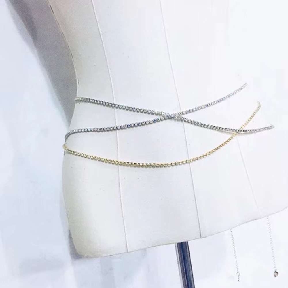セクシーファッション シャイニーウォータードリル クローチェ - Body Chain Jewelry のレビューと価格