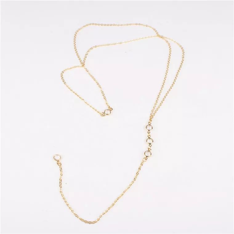 ラインストーン付きセクシーな女性用バックチェーンネックレス、 - Body Chain Jewelry のレビューと価格