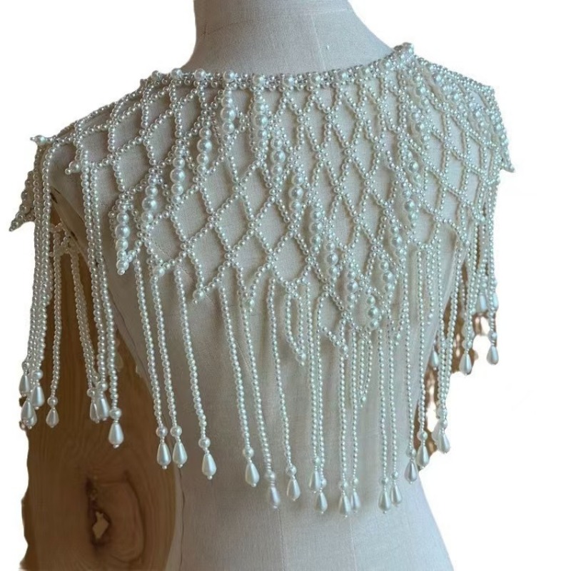ビクトリア朝風のビーズ付きショールベスト、絶妙なティアドロッ - Body Jewelry Vest のレビューと価格
