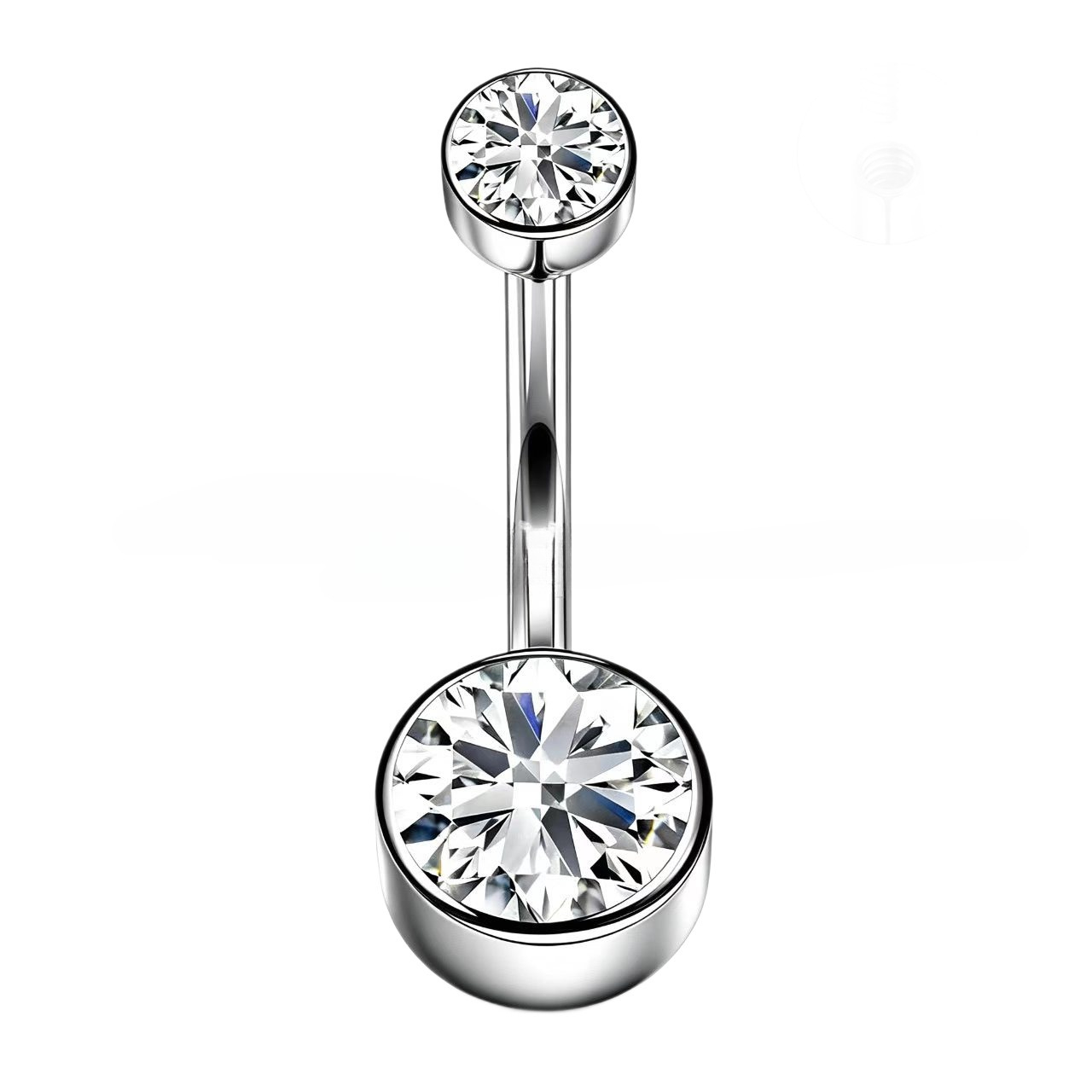 1個入り低アレルギー性ステンレスジルコニアベリーボタンリング - Body Jewelry For Sensitive Skin のレビューと価格