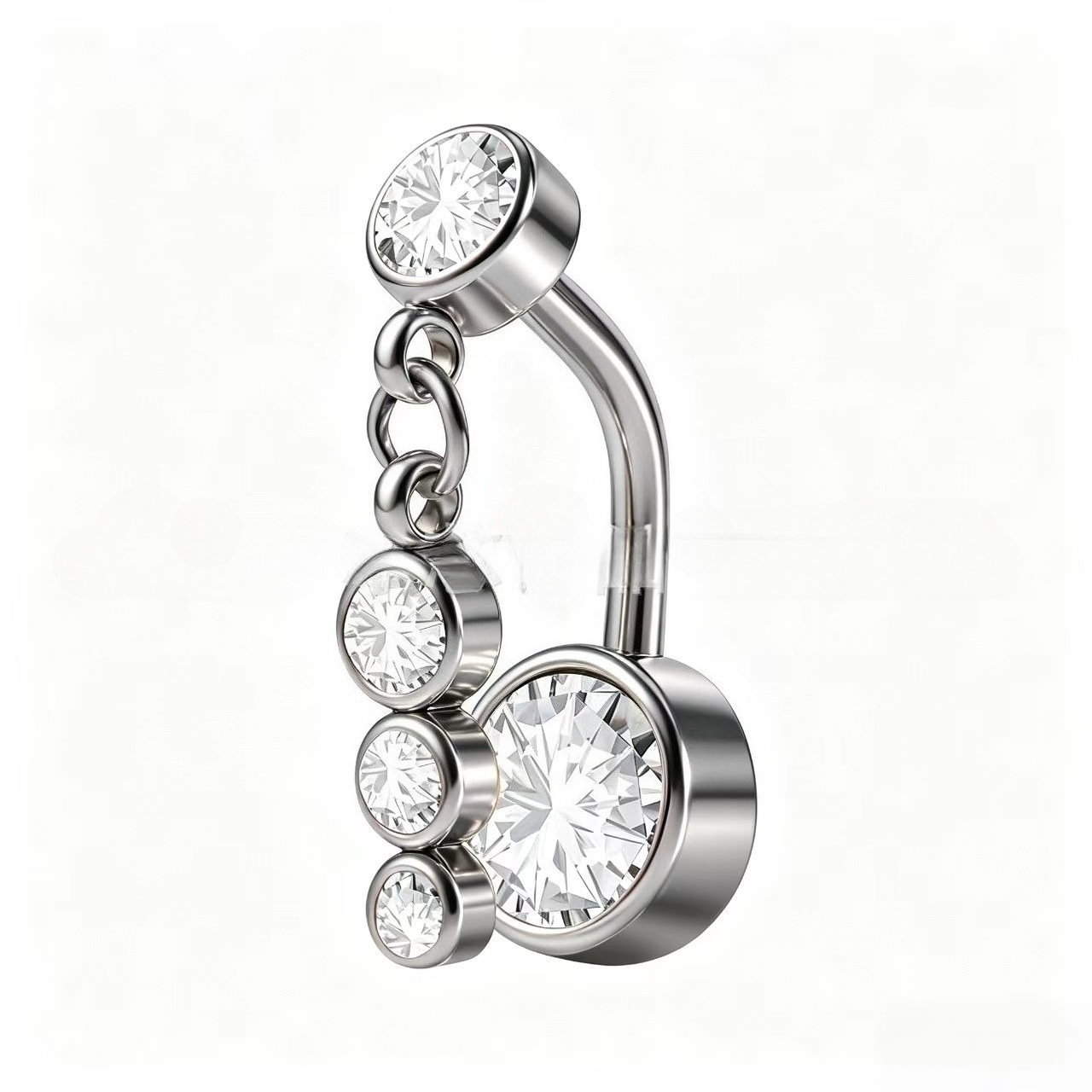 1個入り低アレルギー性ステンレスジルコニアベリーボタンリング - Body Jewelry For Sensitive Skin のレビューと価格
