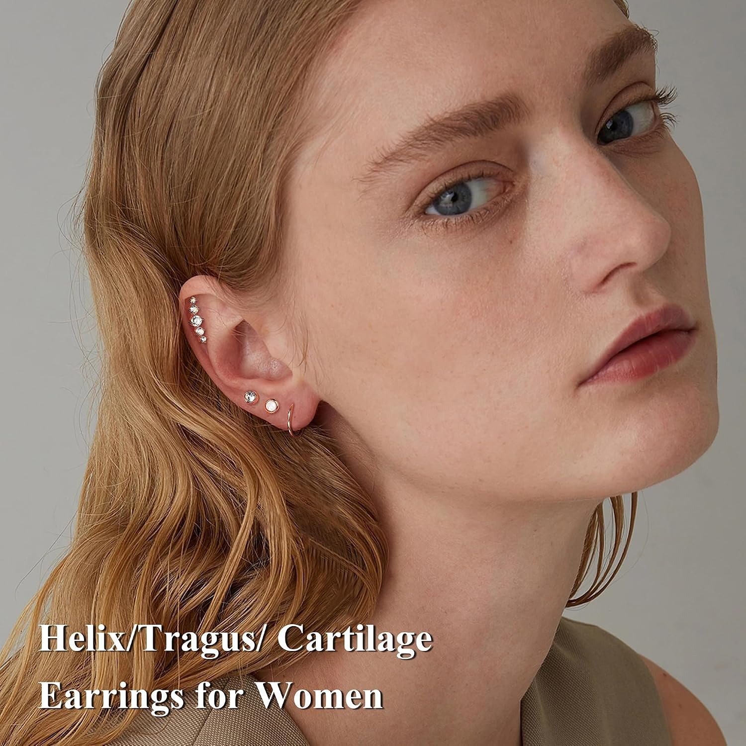 ORAZIO 18個入り軟骨スタッドピアス 女性用 低刺激性 - Body Jewelry For Sensitive Skin のレビューと価格