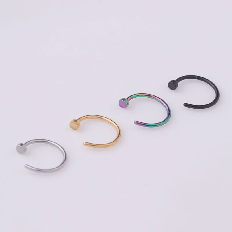 5個/ロット 20G ノーズリングフープ、6mm/8mm/1 - Body Jewelry Septum のレビューと価格
