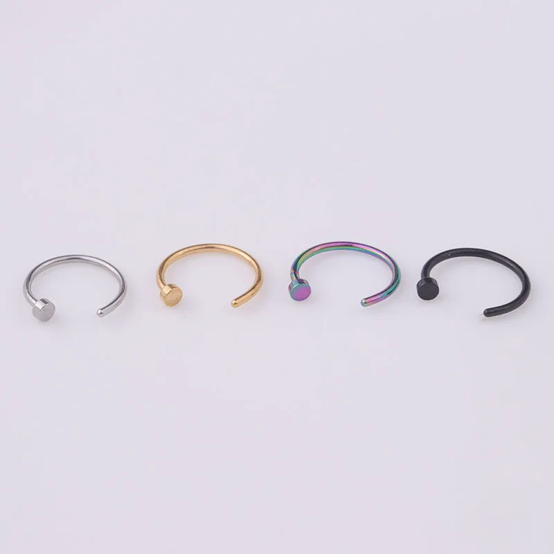 5個/ロット 20G ノーズリングフープ、6mm/8mm/1 - Body Jewelry Septum のレビューと価格