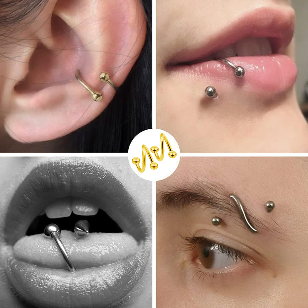 女性用 スパイラル イヤリング ピアス ジュエリー マルチユ - Body Jewelry Septum のレビューと価格