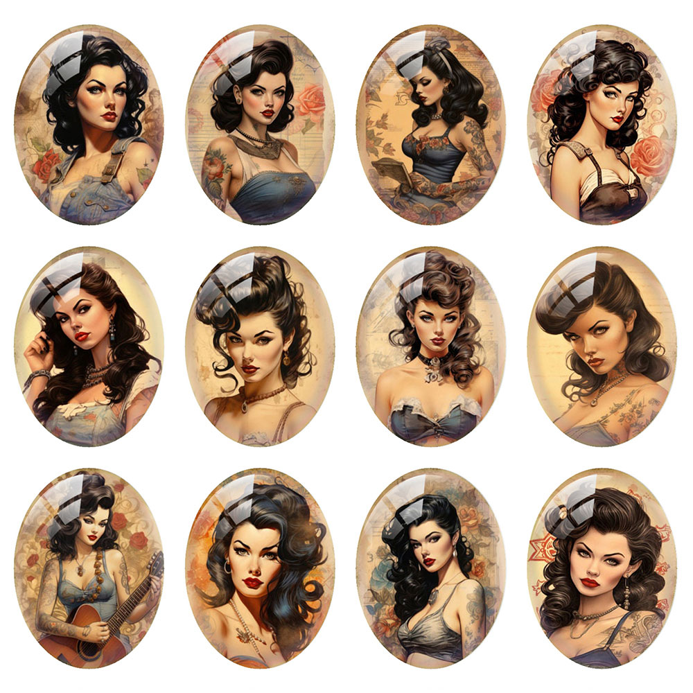 ランダムミックスラウンド/オーバル/スクエアヴィンテージタト - Body Jewelry Stickers のレビューと価格