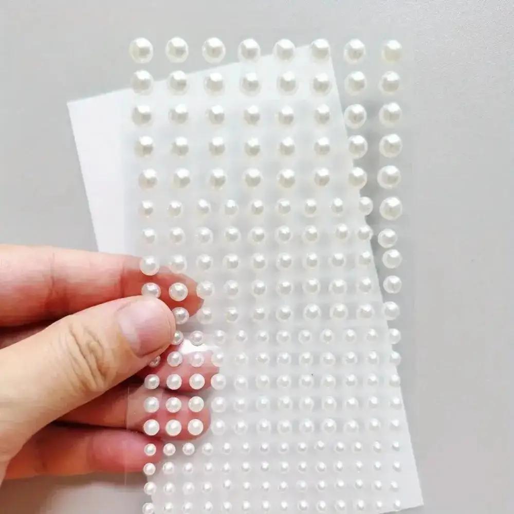 ホワイトabsプラスチックパールステッカーラインストーンクラ - Body Jewelry Stickers のレビューと価格