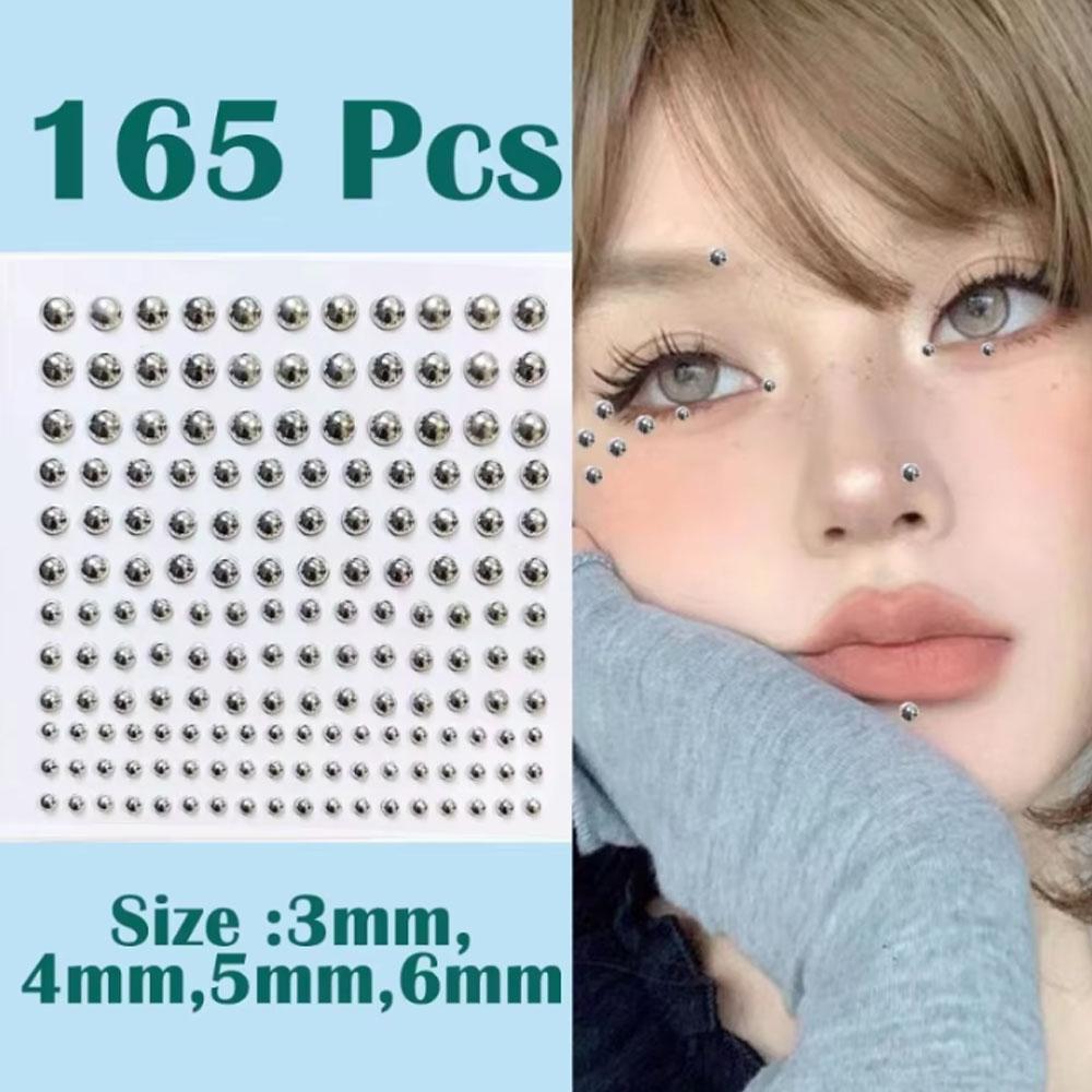 1シートアクリルラインストーンステッカー、フェイクリップスタ - Body Jewelry Eyebrow のレビューと価格