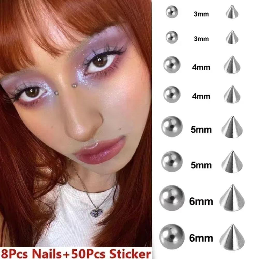 58-180個セット ノンピアスリップネイルステッカー 自己 - Body Jewelry Nose Ring のレビューと価格
