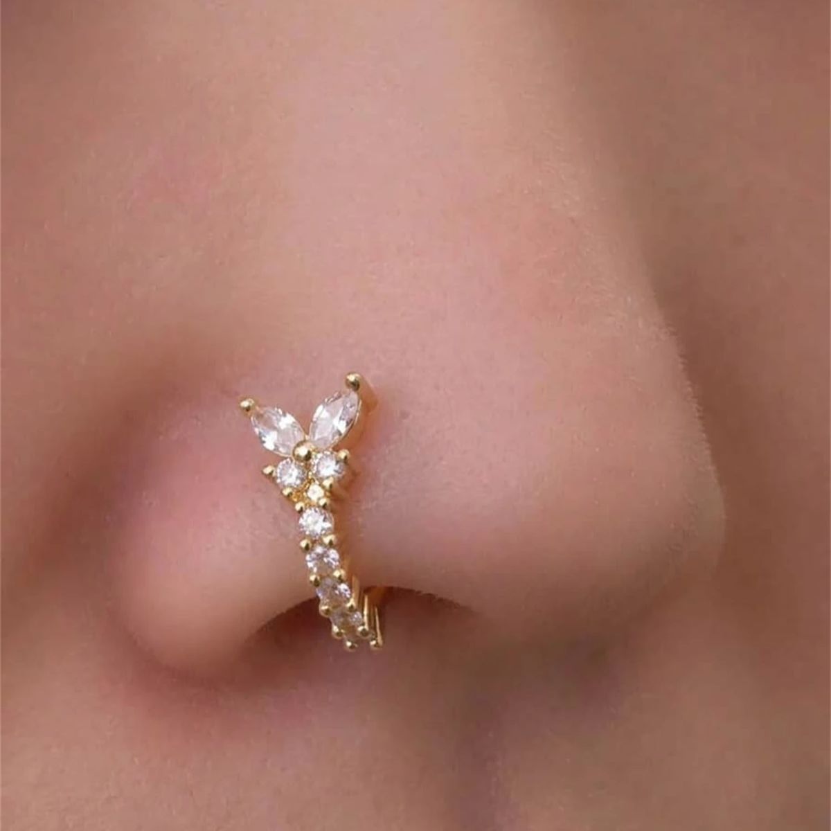 1個入り Y字型デザイン ノンピアス 鼻クリップ デイリーウ - Body Jewelry Nose Ring のレビューと価格