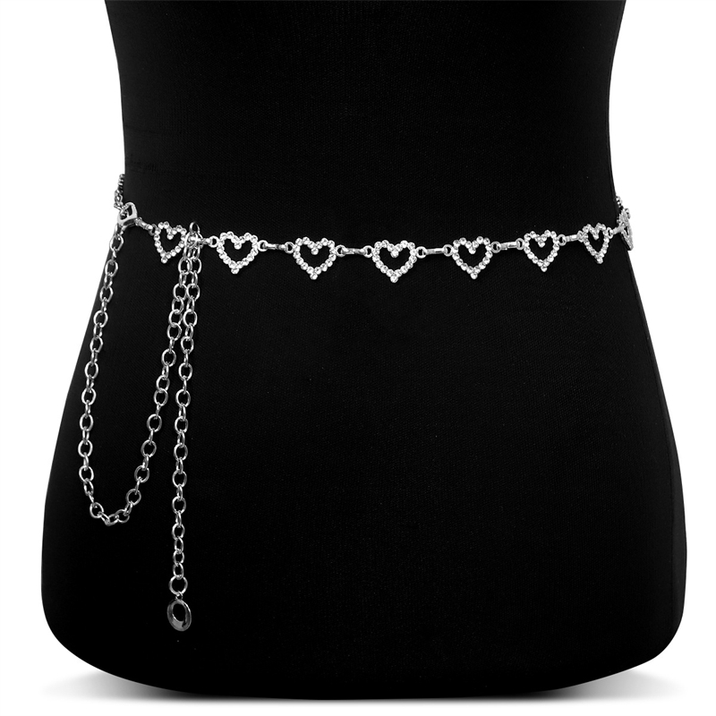 ファッションラインストーンハートウエストチェーン女性用調節可 - Body Jewelry Outfit のレビューと価格
