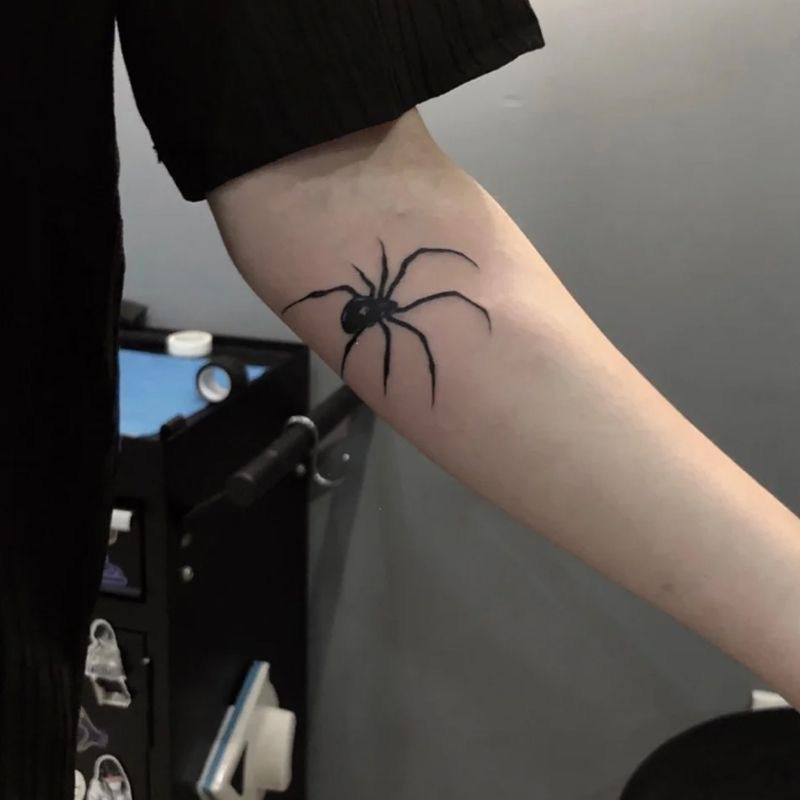 1枚入りスパイダー防水一時的なタトゥーステッカー、1～2週間 - Body Jewelry Stickers のレビューと価格