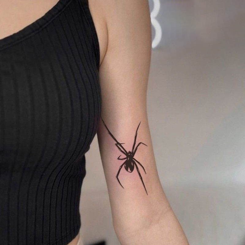 1枚入りスパイダー防水一時的なタトゥーステッカー、1～2週間 - Body Jewelry Stickers のレビューと価格