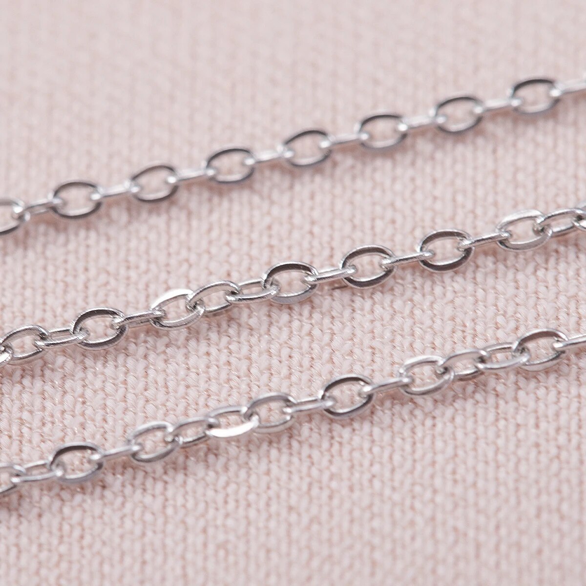 10 メートルステンレス鋼 O 形状薄いチェーン DIY ネ - Body Chain Jewelry のレビューと価格