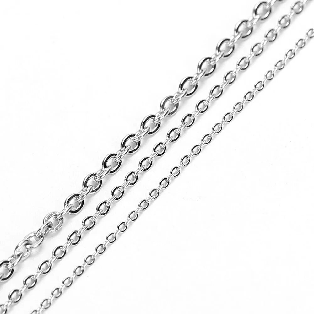 10 メートルステンレス鋼 O 形状薄いチェーン DIY ネ - Body Chain Jewelry のレビューと価格