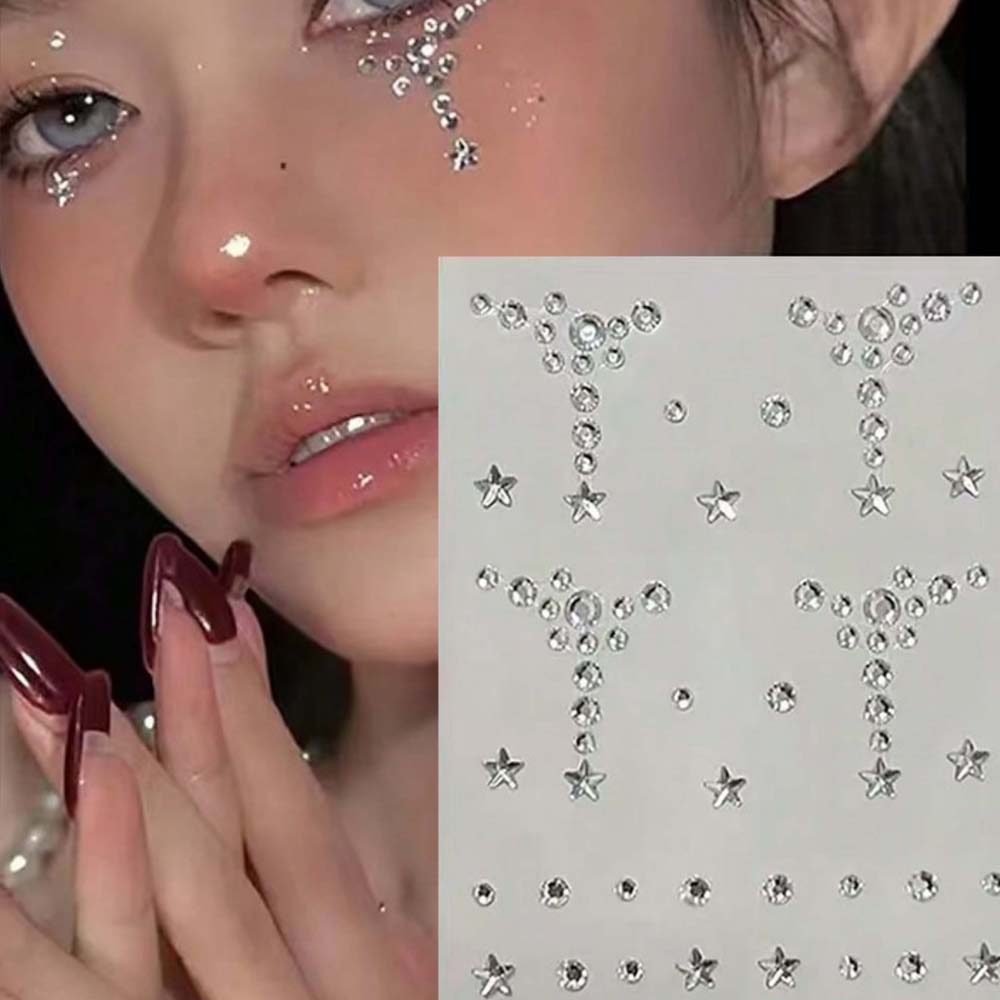顔とボディの宝石シール目尻ベビーシール眉毛シールボディシール - Body Jewelry Stickers のレビューと価格