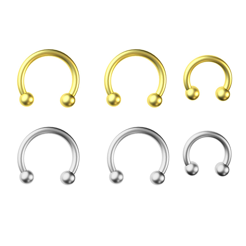 5個/ロット ステンレス鋼 18G ホースシュー型 サークル - Body Jewelry Septum のレビューと価格