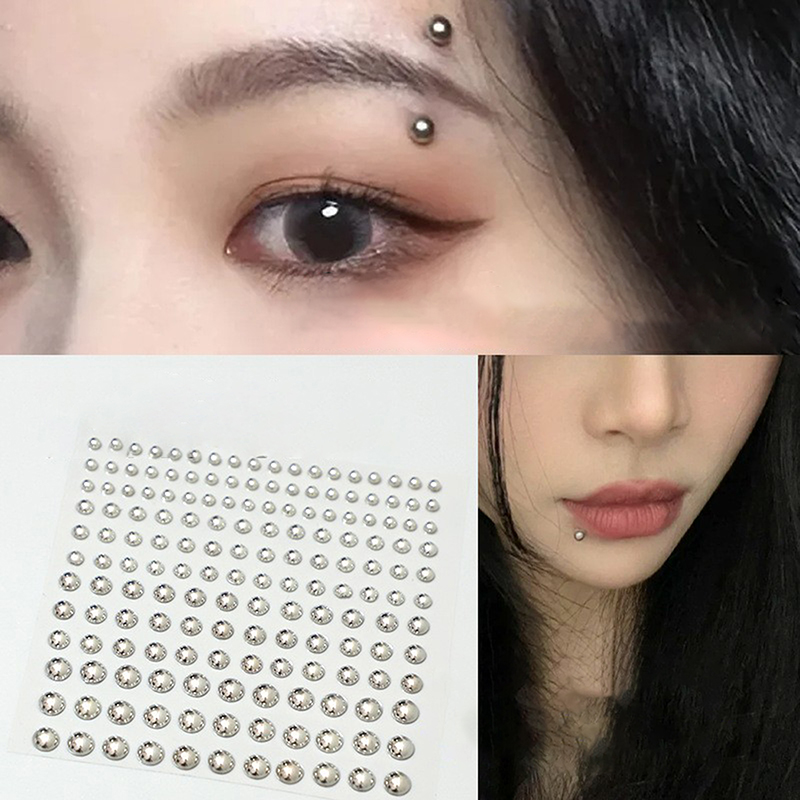 ダイヤモンドステッカー偽鼻ピアス自己粘着ラインストーン非ピア - Body Jewelry Stickers のレビューと価格