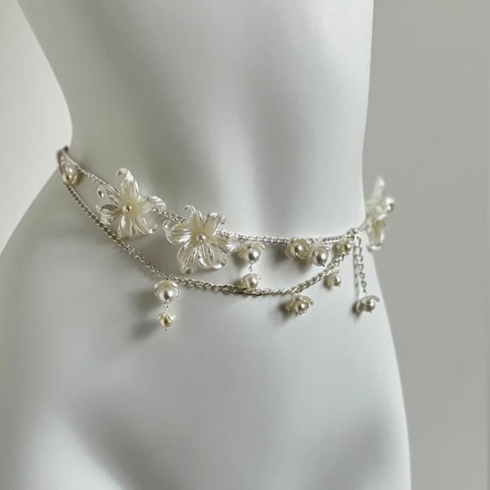 ファッションエレガントなパールウエストチェーンウエストアクセ - Body Jewelry Outfit のレビューと価格