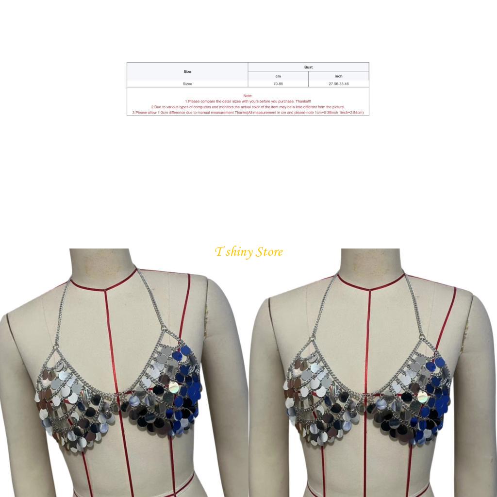 n58fお祝いのスパンコールベストトップペアとダンスの練習や - Body Jewelry Vest のレビューと価格