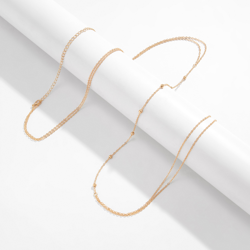 シンプルなクロスチェスト胸腹ボディチェーンネックレス女性用ウ - Body Jewelry Outfit のレビューと価格