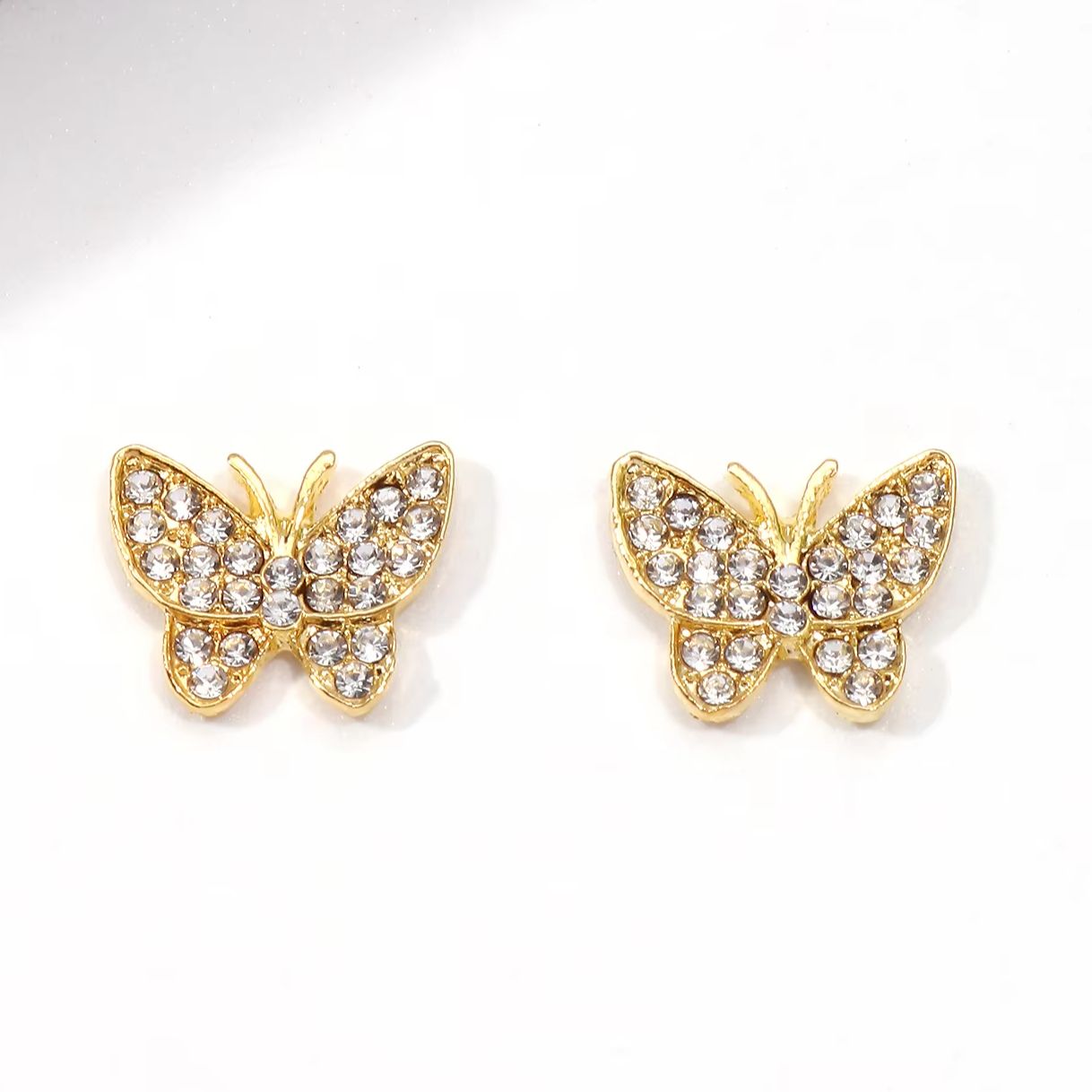 ラインストーン蝶ボディジュエリー女性用ゴールドシルバー胸宝石 - Body Jewelry Stickers のレビューと価格