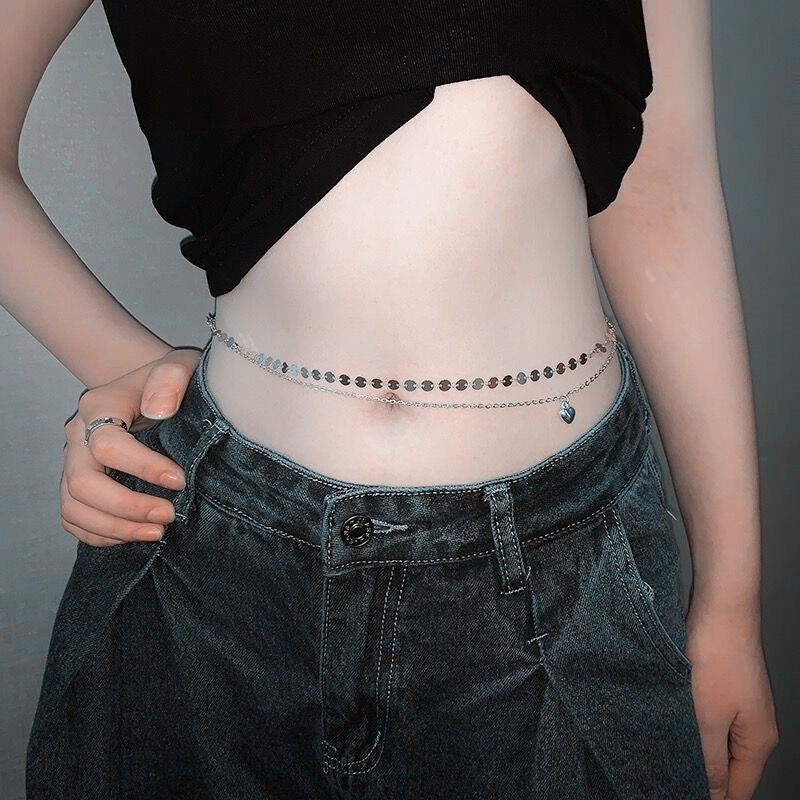 女性のためのシンプルな二重層ビーズチェーン,ウエストベルト, - Body Jewelry Outfit のレビューと価格