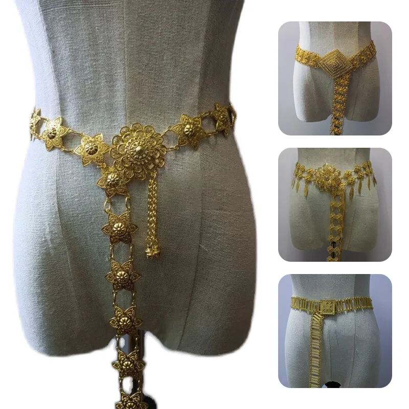 1PC 金属タイウエストチェーン女性タイ Dai ゴールドベ - Body Chain Jewelry のレビューと価格