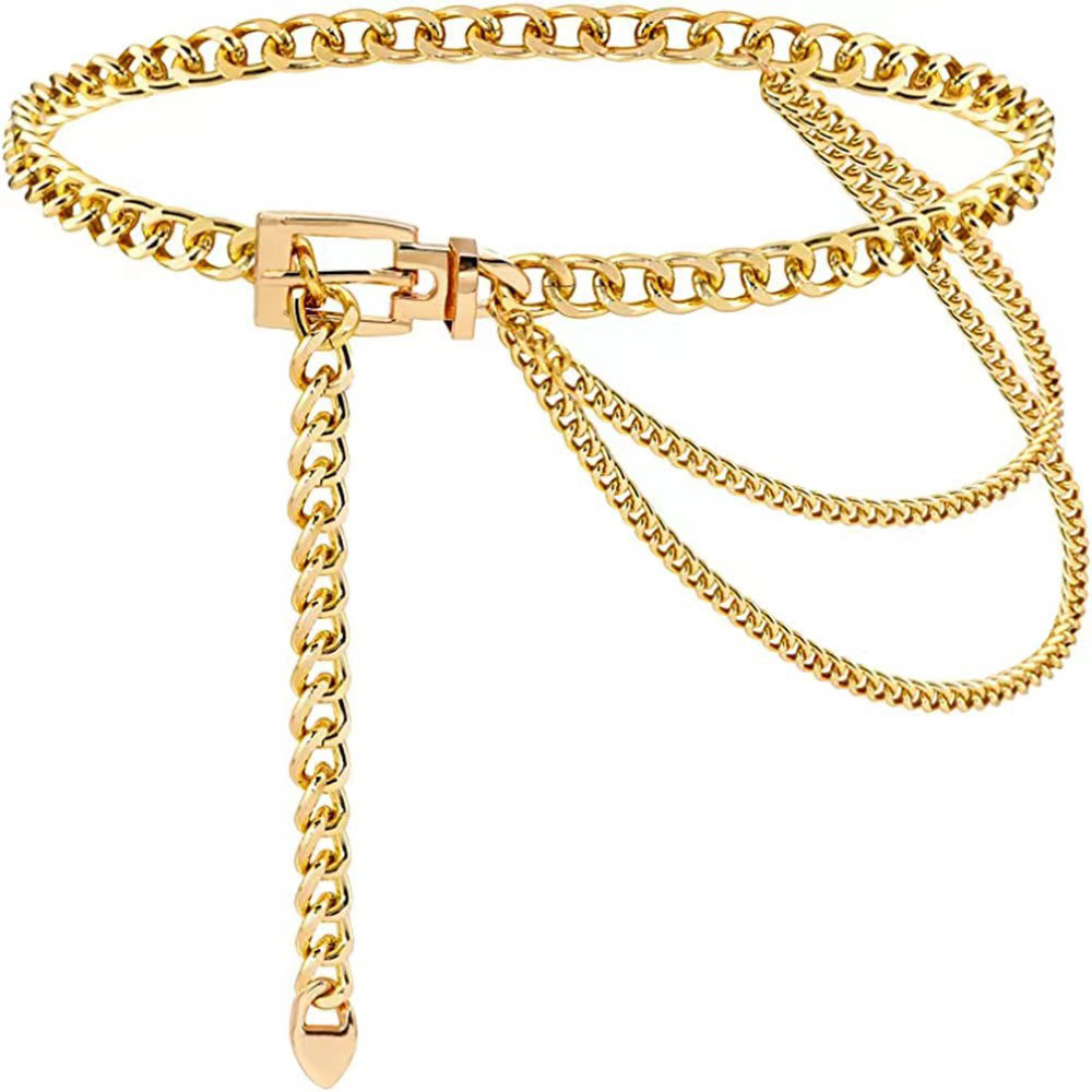 パンクウエストチェーンメタルベルトレイヤードボディチェーンハ - Body Jewelry Outfit のレビューと価格