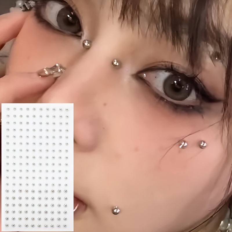 ピアス不要の自己粘着式フェイクピアスキット4点セット、リップ - Body Jewelry Eyebrow のレビューと価格