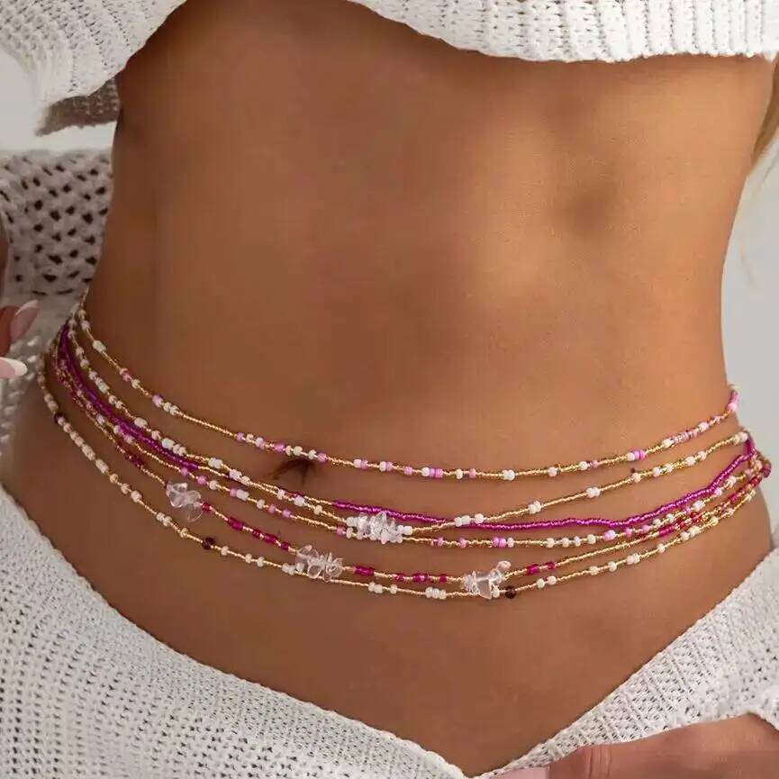SHIXIN 6個セット ボヘミアン カラフル ライスビーズ - Body Chain Jewelry のレビューと価格