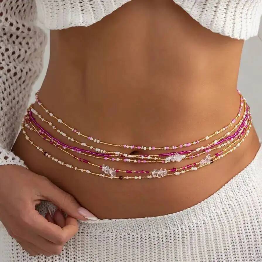 SHIXIN 6個セット ボヘミアン カラフル ライスビーズ - Body Chain Jewelry のレビューと価格