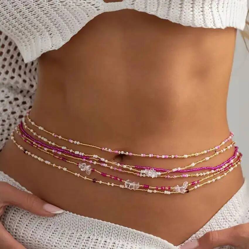 SHIXIN 6個セット ボヘミアン カラフル ライスビーズ - Body Chain Jewelry のレビューと価格